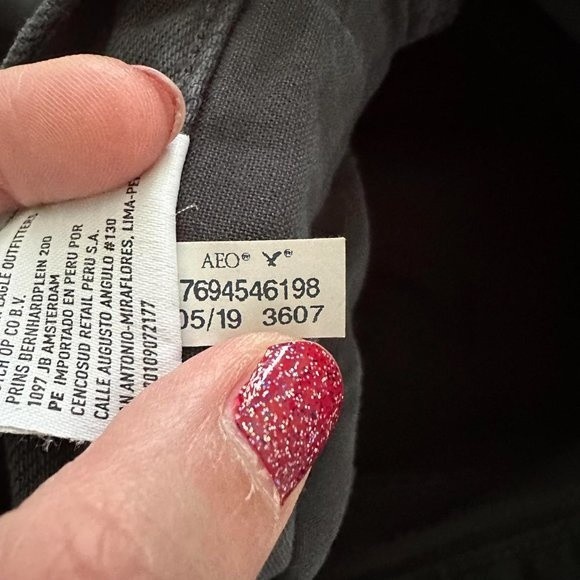 AMERICAN‎ EAGLE Green Blue Next Level Stretch Extra Long Ladies Jeans, 2L - Picture 5 of 5